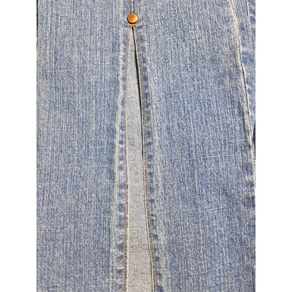 Y2K DKNY Jeans Womens Flared Denim Pants W/ Front Slits Size 9 Blue Cotton Blend - Picture 12 of 12